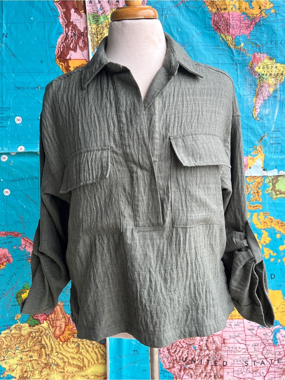 Max Studio Gray Lightweight Shirt